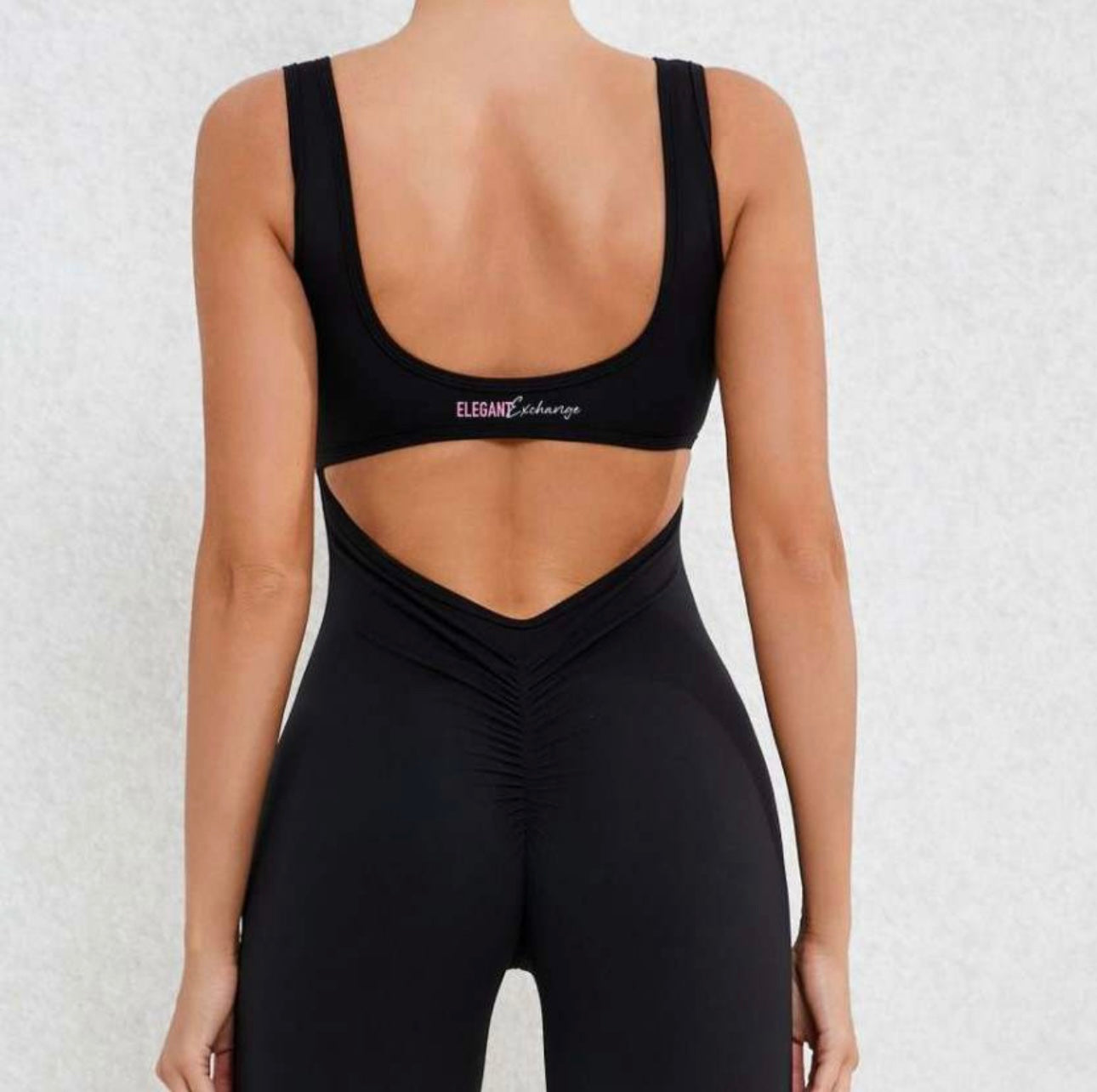 One piece stretchable workout jumpsuit